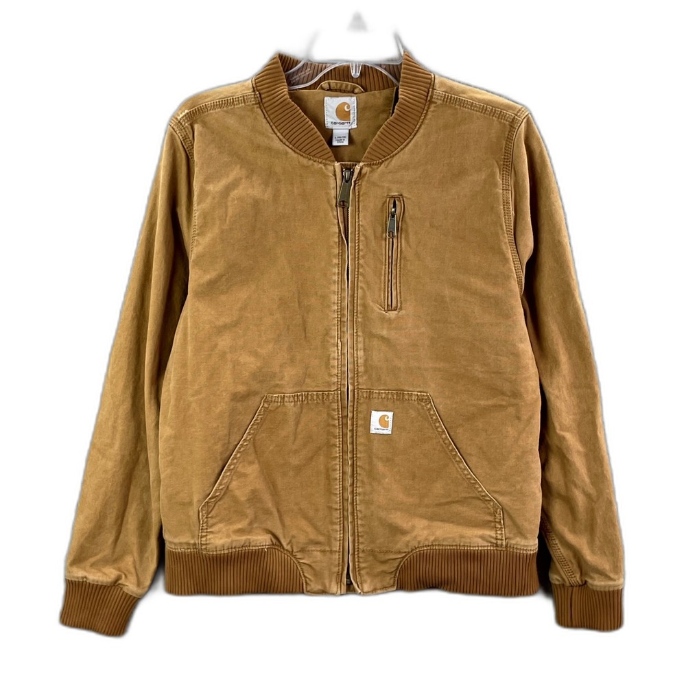 Carhartt Crawford Bomber Jacket Womens Large Relaxed fit Rugged Pockets Workwear - Picture 1 of 9